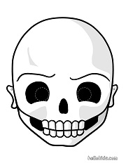 çocuklar için hazır kağıttan Korkunç Surat maskesi şablonu